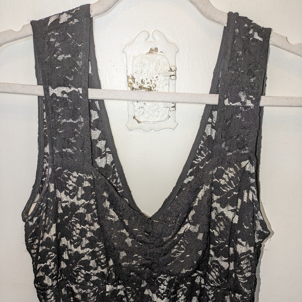 Torrid Black and Cream Lace Dress Size 1 14/16 - Picture 3 of 6